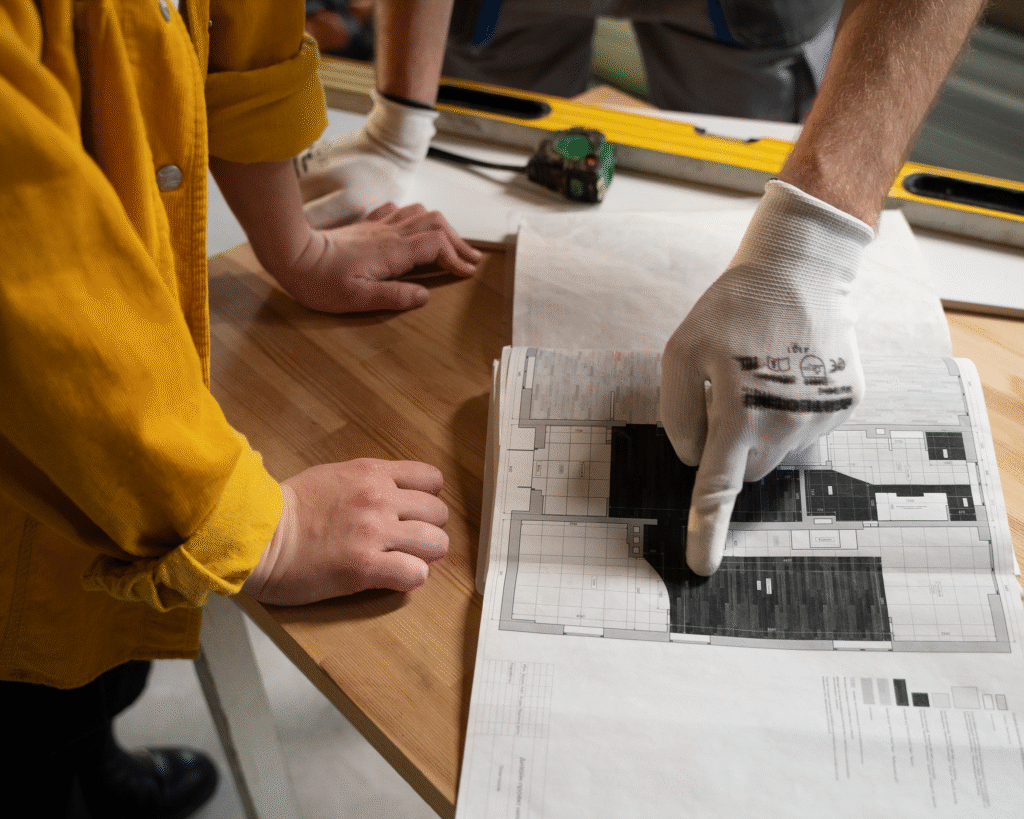 Hombres trabajando en reforma